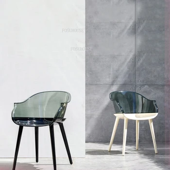 Prozirni Blagovaona stolice Ins Ghost Chair Jednostavan moderan dom restoran Kreativni dizajn stolica sa akrilnom podlogom za kuhinje