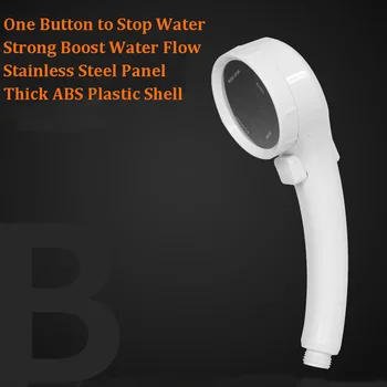 Proširenje водосбережение bijela mlaznica za tuširanje od ABS-plastike, ručnog gumb za prebacivanje visokog tlaka, oborinska potrepštine za kupaonicu sa supercharged