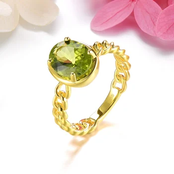 Prsten sa prirodnim kamenjem, Modni Angažman Prstenje od Srebra za Žene, Ponuda, dar za zaruka, luksuzan Nakit