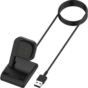 Punjač za Fitbit Sense i Fitbit Versa 3, izmjenjivi USB kabel za punjenje, stalak za punjač, dock, osnovna postolje