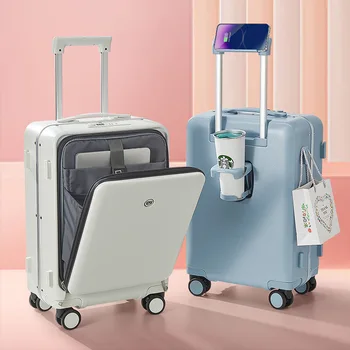 putni kofer 20/24 inča na kotačima, USB-kovčeg za prtljagu na kotačima, višenamjenska torba-kolica za prtljagu, lozinku, jednostavan prtljaga