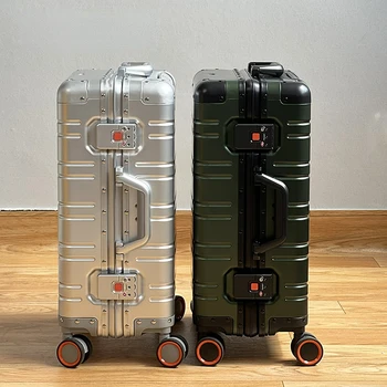 Putni kofer od aluminija-magnezijske legure, muške poslovne prtljaga na kotačima kolica za ručne torbe, ručne kofer u salonu