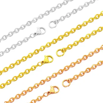 REN-040 Luksuzni lanac od nehrđajućeg čelika, zlata, Srebra, Šarmantan ogrlica u stilu hip-hop, simpatičan poklon, večernje uređenje, donje Ogrlica, Pribor