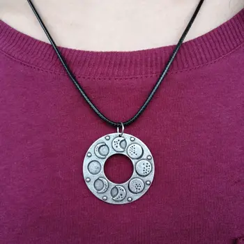 SanLan 1 kom. skandinavska pogansko ogrlica s punim se Mjesecom, nakit Wicca za žene