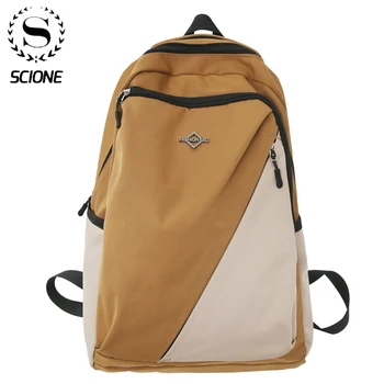 Scione Gospodo raznobojnim naprtnjače Lagan studentska školska torba velikog Kapaciteta za putovanja Casual ruksak K444