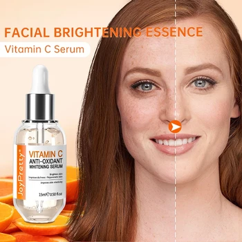 Serum za lice s vitaminom C, отбеливающая, protiv tamnih mrlja, hijaluronska kiselina, эссенция lica, njegu kože, ljepota, zdravlje, serum za lice, sredstva za njegu