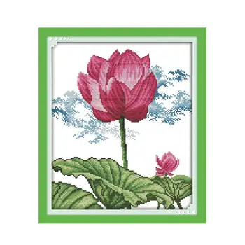 Set za vezenje križić dream lotus cvijet 14 karata, tkanina sa po cijeloj površini, platnu, vez, ručni rad je ručni rad