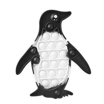 Silikon pingvin, potisna ploča balon, dodirna igra, art dekor, zabavan poklon za odrasle i djecu