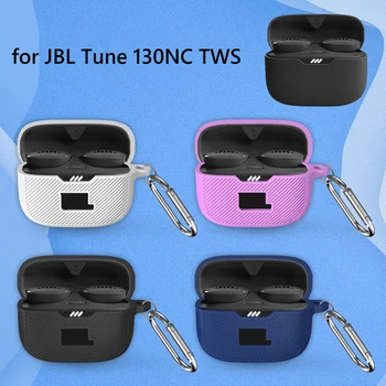 Silikonska zaštitna torbica za slušalice za prijenosne bežične slušalice JBL Tune 130NC TWS, zaštitna torbica za slušalice s tom dodatnom opremom-kukom