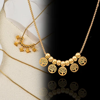 SINLEERY, ogrlica s privjescima-leptirićima u obliku šupljeg stabla od nehrđajućeg čelika, donje ogrlica-lanac, modni nakit DL132