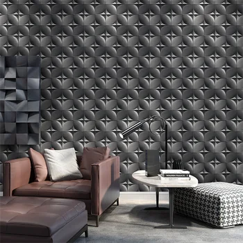Skandinavski 3D trodimenzionalni geometrijski trg siva crna pozadina za dnevni boravak, spavaće sobe, blagovaone, pozadinski zid, vodootporan desktop