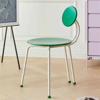 Skandinavski metal blagovaona stolice za blagovaonicu, moderan minimalistički zelena kreativni blagovaona stolice, dizajn kava stolice za odmor