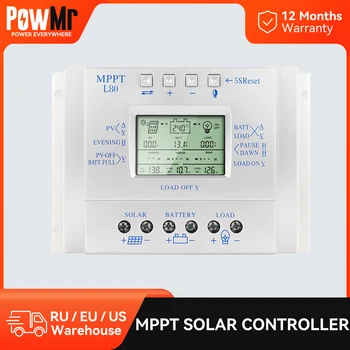 Solarni kontroler PowMr 12-24 U MPPT PWM sa dvostrukim načinom punjenja solarni regulator za ploče, olovo-ranije kiselo литиевое punjač