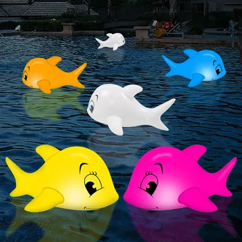 Solarni plutajući loptu s дельфином, lampa za bazen, vodootporan loptu za travnjak, lampa za kućne zabave, vrtni ukras