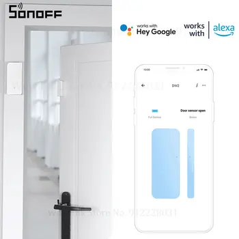 SONOFF DW2 WiFi Bežične Pametan Vrata Senzor Prozora kroz program e-WeLink Obavijesti Za Sigurnost Pametne Kuće Uparivanje Bluetooth