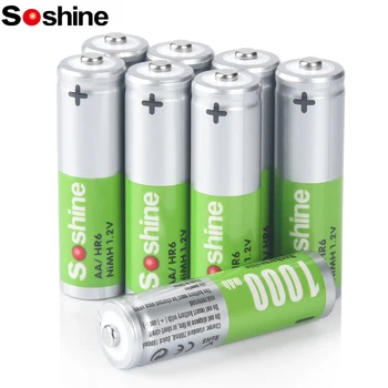 Soshine 4/8/12/KOM AA NIMH Baterija niskog samopražnjenja 1000 mah, 2A Punjive baterije za sat, радиокамер, klavijature, igračaka
