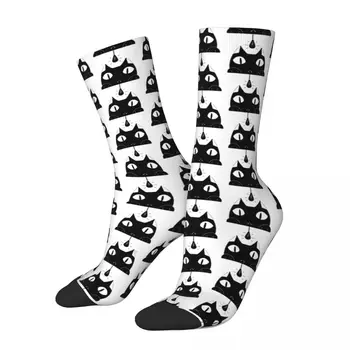 Sretan Zabavne Muške Čarape Mewo Black Cat Berba Harajuku Omori Game Ulični Stil Estrih Posada Luda Čarapa Poklon Uzorak S Po Cijeloj Površini