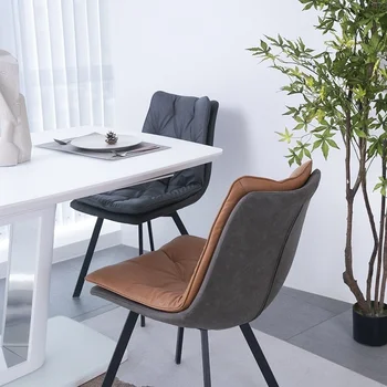 Stolice za dom, skandinavski modernim blagovaona stolice visoke klase, Jednostavno luksuzna naslon, Zaštita okoliša, Kožni stol