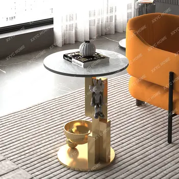 Stolić za pohranu Jedinstvenog metalnog kava stol od nehrđajućeg čelika minimalistički Nuebles Auxiliares Namještaj za dom