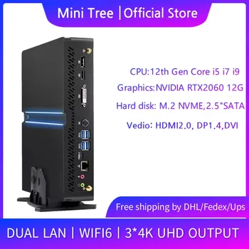 Stolni mini Igre PC Win11 12. generacije Core i9 12900F i7 12700F RTX2060 12G RTX3050 8G H610 NVME 2Lans HD DP DVI Wifi6