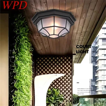 Stropna svjetiljka WPD u europskom stilu, vrt, moderna led vodootporna za uređenje kućnog benda