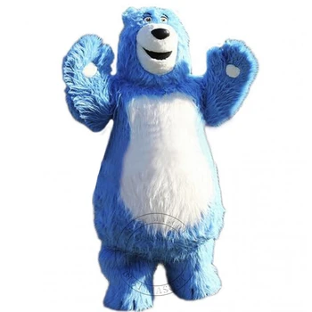 Super slatka plava medvjed, kostim maskote, odjeća za karnevalske pogleda, маскарадное haljina