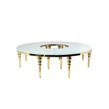 Svadbeni stol od nehrđajućeg čelika na pola zid vjenčanje je veliki okrugli stol i svadbeni nakit