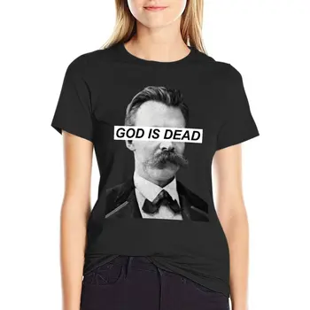 T-shirt God Is Dead, majica sa životinjama po cijeloj površini za djevojčice, majice u stilu western za žene