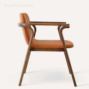 Talijanski Blagovaona stolice Splinter Chair Japanski minimalistički skandinavski dizajn danski udoban kožni stolica od punog drveta
