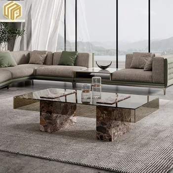 Talijanski je Lagan luksuzni čaj stol od prirodnog mramora, vikend Malo u minimalistički stil, moderna jednostavan dnevni boravak, kućanskih čaj stol - tmall