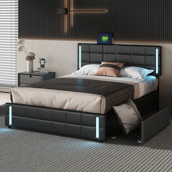 Tapacirani krevet platformi veličine 