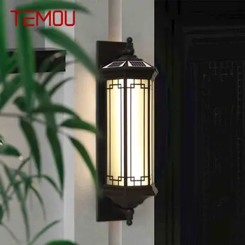 TEMOU Solarni zidne lampe, suvremene ulične svjetiljke, led vodootporan IP65 za kuće, vile, balkona, dvorišta