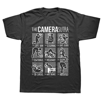 The Camera Sutra, zabavne majice za fotografa kamere, vanjska odjeća od pamuka s grafičkim uzorkom, pokloni za rođendan kratkih rukava, majica u ljetnom stilu