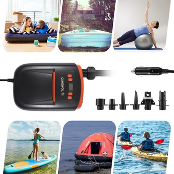 TOMSHOO Digital Electric Stand Up Paddle Board pumpa, brzo punjenje, LCD zaslon, sportovi na vodi, inflatable stalak za vesala