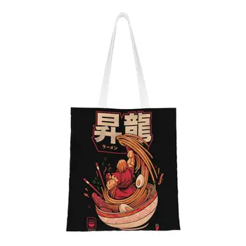 Torbe za kupovinu japanske kuhinje Kawaii Višekratnu upotrebu, začinjene rezanci Shoryu, холщовая torba za kupovinu preko ramena