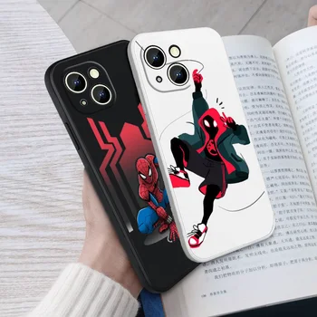 Torbica za telefon Marvel Hero s spider-man za iPhone 14 13 12 11 mini Pro Max 8 7 Plus XS XR X s tekućim канатом