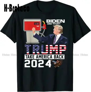 Trump 2024 Zastavu Protiv Joe Biden Zli tweets Cijene plina Majica i Sportske košulje za muškarce Pamuk Vanjski Jednostavan Vintage Svakodnevne majice
