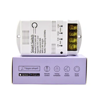 TUYA Odašiljač Modul Električne Prekidače AC DC 7-32 U 85-250 U WIFI Smart Switch Relay Radi Alexa Google Home Control