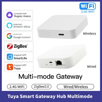 Tuya Smart Gateway Hub multi-mode Most za Pametne Kuće WiFi Bluetooth ZigBee je Bežični Daljinski Upravljač Kroz program Alexa Google Home