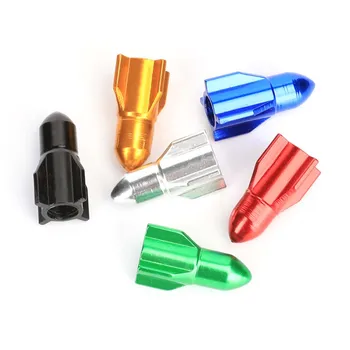 U boji i poklopac ventila za mtb od aluminijske legure u obliku rakete od aluminijske legure