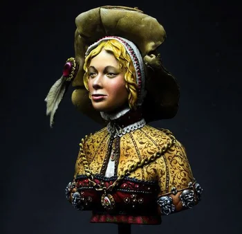 U nesastavljeni 1/10 poprsje drevne žena-ratnika, figurica od smole, minijaturni model, postavlja neobojane
