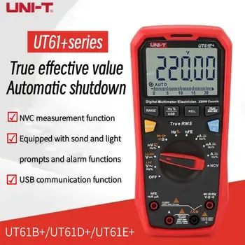 UNIT UT61B + UT61E + UT61D + Priručnik Profesionalni Digitalni Multimetar-tester True RMS Automatski Raspon od 6.000 apsolutna DC AC 1000V