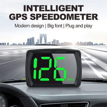 Univerzalni auto HUD-Digitalni zaslon GPS-brzinomjer, mjerač brzine КМЧ s golemim fontom za dodatnu pogodnost za sve automobilske plug i reproducirati auto-pribora