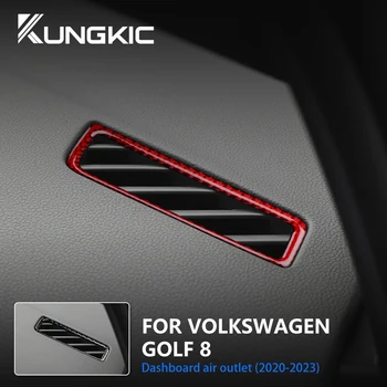 Unutrašnjost od ovog Karbonskih Vlakana za Volkswagen VW Golf 8 MK8 2020 2021 2022 2023 Naljepnica na oduška na ploči s instrumentima u automobilu