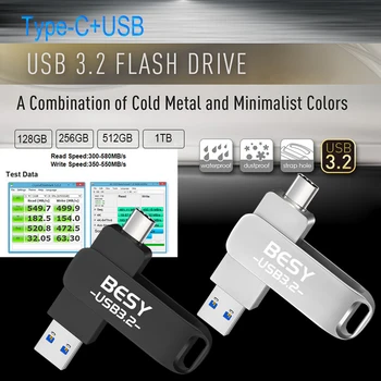 USB 3,2 high-Speed Flash drive Metalni Flash disk od 128 GB/32 GB/64 g Vodootporan Flash disk Mini-Kartice 32 G U-Disk Flash drive