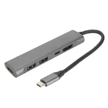 USB hub C Adapter USB C za DisplayPort Type C za DisplayPort USB2.0 PD-hub 5 u 1 USB C-hub priključne stanice