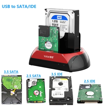 USB NA IDE, SATA HDD, SSD-ovi 2,5 3,5 inča priključne stanice Za Hard disk Kutija Vanjski Tvrdi Vozač Torbica Na PC Laptop PS5