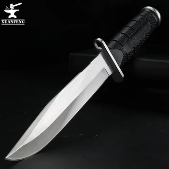 Vanjski nož visoke tvrdoće izravan nož za preživljavanje u divljini, nož s fiksnom oštricom, marširati lovački nož, mali svjetiljku