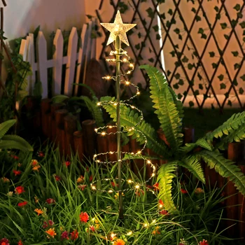 Vanjski Solarni vrtna svjetiljka Star vijence Zvjezdana Božićno drvce Solarni kopneni led lampa za prihvat hidroizolacijskih Ukras Vrta