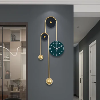 Veliki Digitalni zidni sat Modernog dizajna, klasični metalni zidni sat s modernim mehanike, Neobične pribor za dom Horloge AB50WC